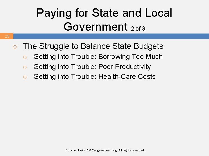 Paying for State and Local Government 2 of 3 19 o The Struggle to