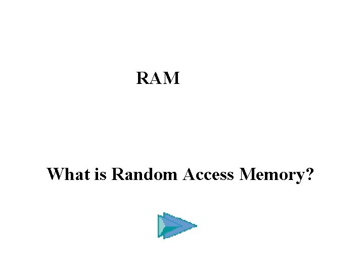 RAM What is Random Access Memory? 