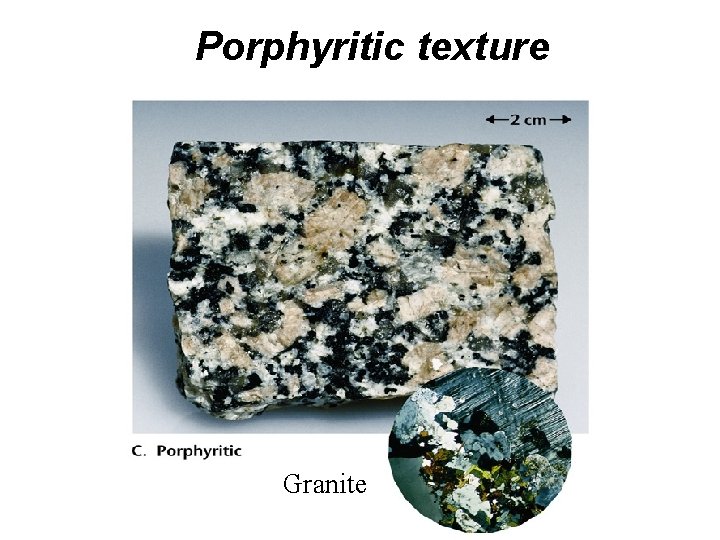 Porphyritic texture Granite Porphyritic texture Granite