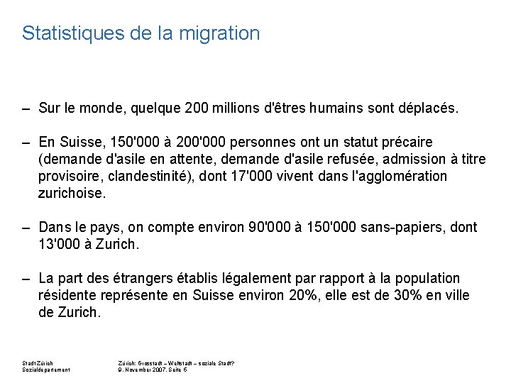 Statistiques de la migration – Sur le monde, quelque 200 millions d'êtres humains sont