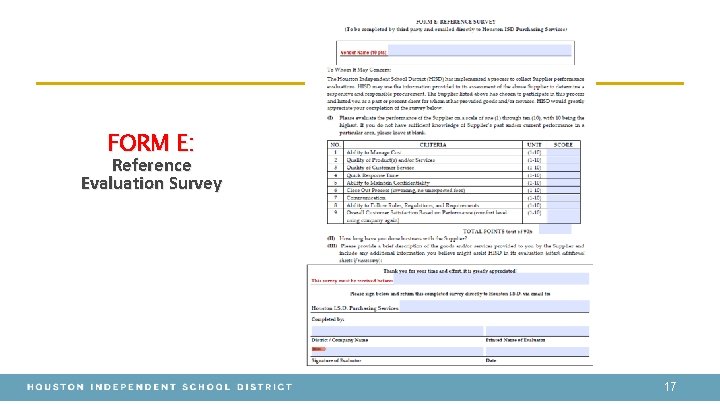 FORM E: Reference Evaluation Survey 17 