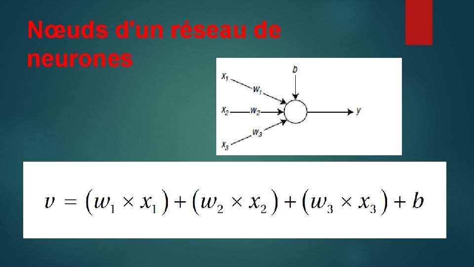 Nœuds d'un réseau de neurones 