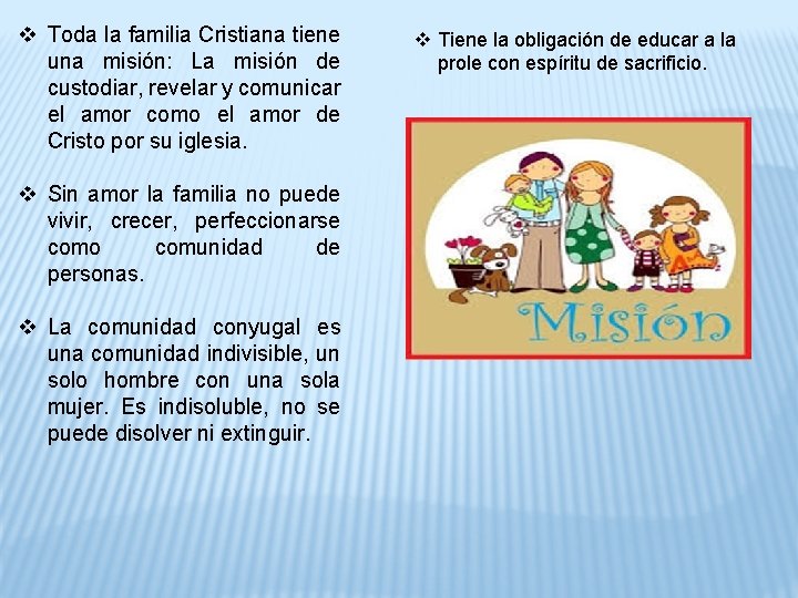 v Toda la familia Cristiana tiene una misión: La misión de custodiar, revelar y