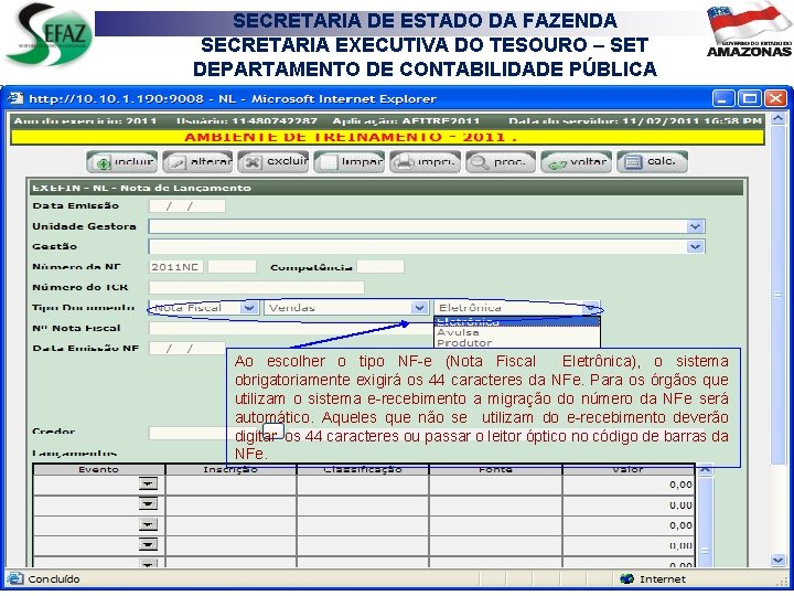 SECRETARIA DE ESTADO DA FAZENDA SECRETARIA EXECUTIVA DO TESOURO – SET DEPARTAMENTO DE CONTABILIDADE