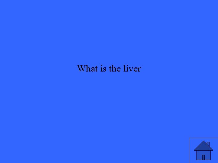 What is the liver 