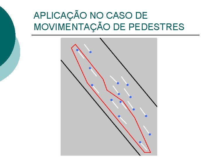 APLICAÇÃO NO CASO DE MOVIMENTAÇÃO DE PEDESTRES 