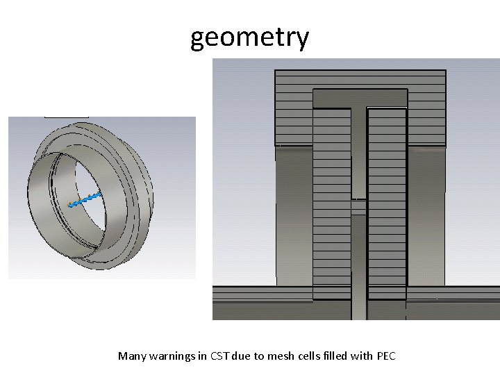 geometry Many warnings in CST due to mesh cells filled with PEC 