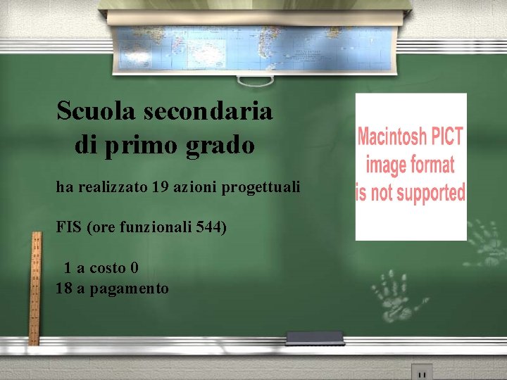 Scuola secondaria di primo grado ha realizzato 19 azioni progettuali FIS (ore funzionali 544)