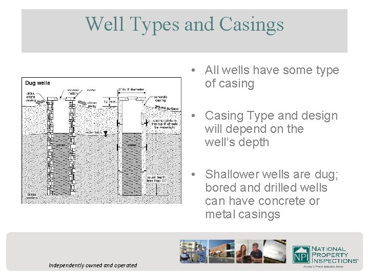 Well Types and Casings • All wells have some type of casing • Casing