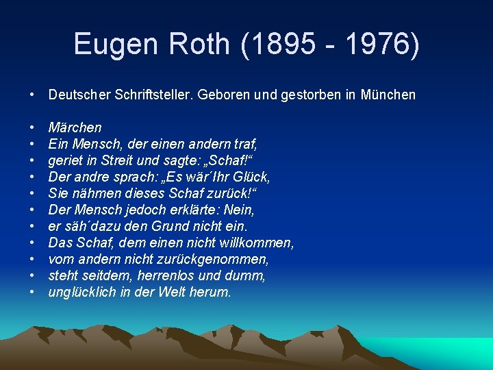Eugen Roth (1895 - 1976) • Deutscher Schriftsteller. Geboren und gestorben in München •