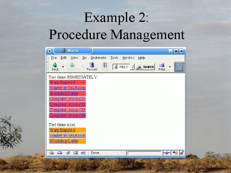 Example 2: Procedure Management 