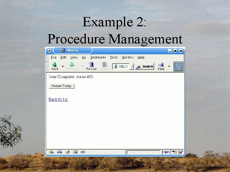 Example 2: Procedure Management 