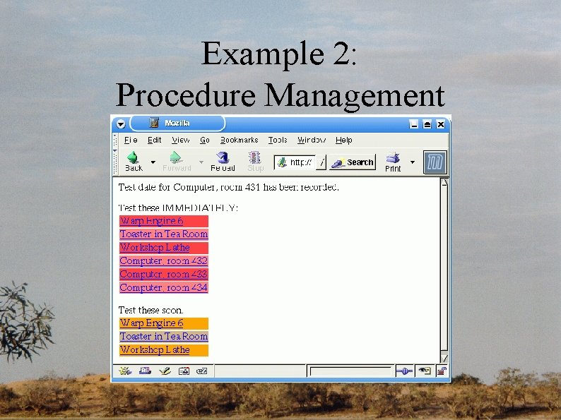 Example 2: Procedure Management 