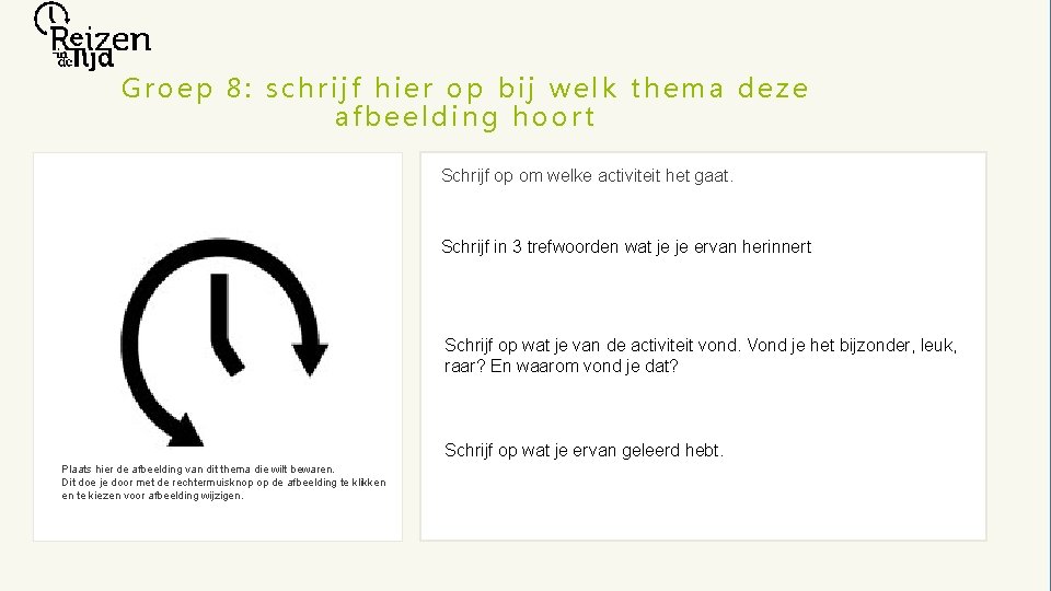 Groep 8: schrijf hier op bij welk thema deze afbeelding hoort Schrijf op om