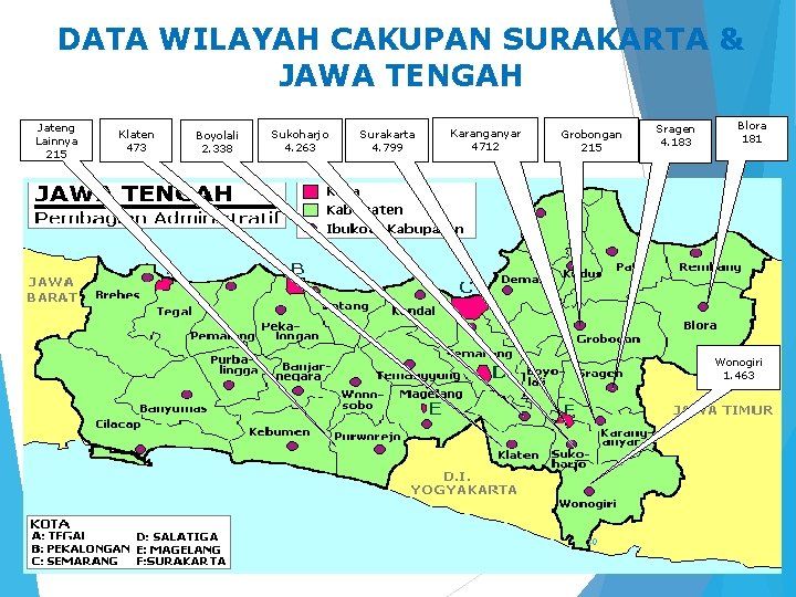 DATA WILAYAH CAKUPAN SURAKARTA & JAWA TENGAH Jateng Lainnya 215 Klaten 473 Boyolali 2.