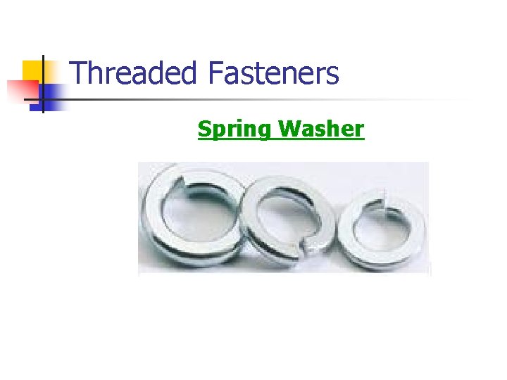 Threaded Fasteners Spring Washer 