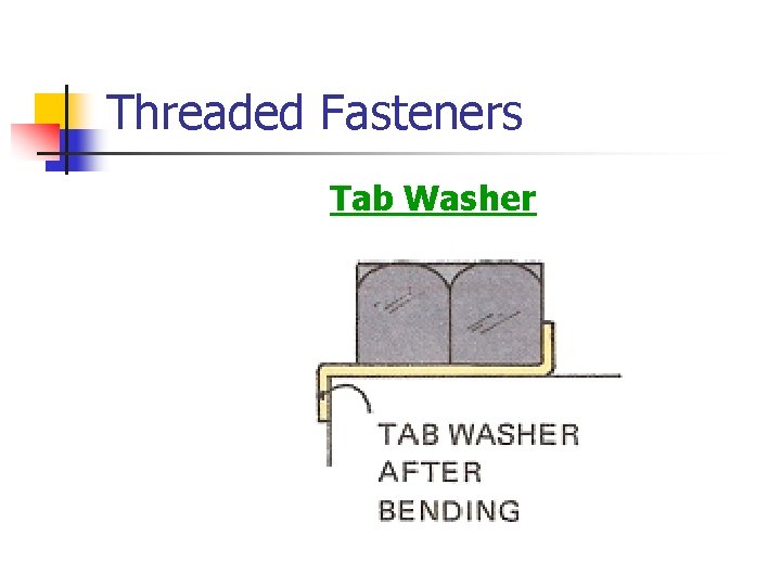 Threaded Fasteners Tab Washer 