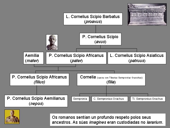 L. Cornelius Scipio Barbatus (proavus) P. Cornelius Scipio (avus) Aemilia (mater) P. Cornelius Scipio