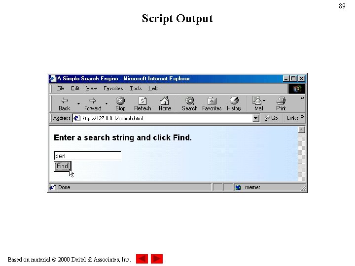 89 Script Output Based on material 2000 Deitel & Associates, Inc. 