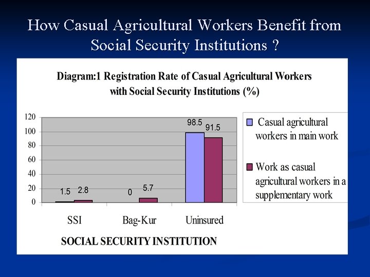 How Casual Agricultural Workers Benefit from Social Security Institutions ? 