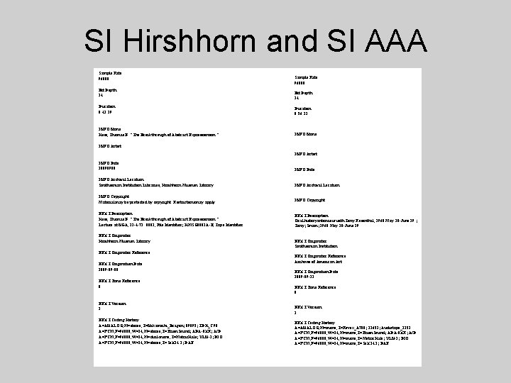 SI Hirshhorn and SI AAA Sample Rate: 96000 Bit Depth: 24 Duration: 0: 42: