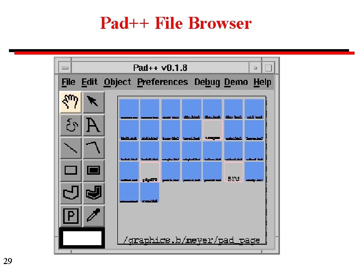 Pad++ File Browser 29 