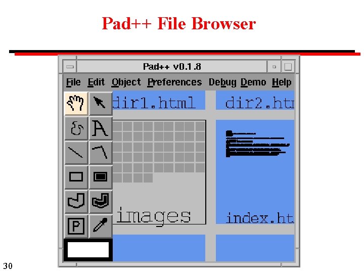 Pad++ File Browser 30 