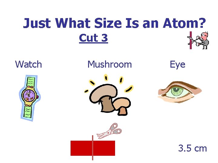 Just What Size Is an Atom? Cut 3 Watch Mushroom Eye 3. 5 cm