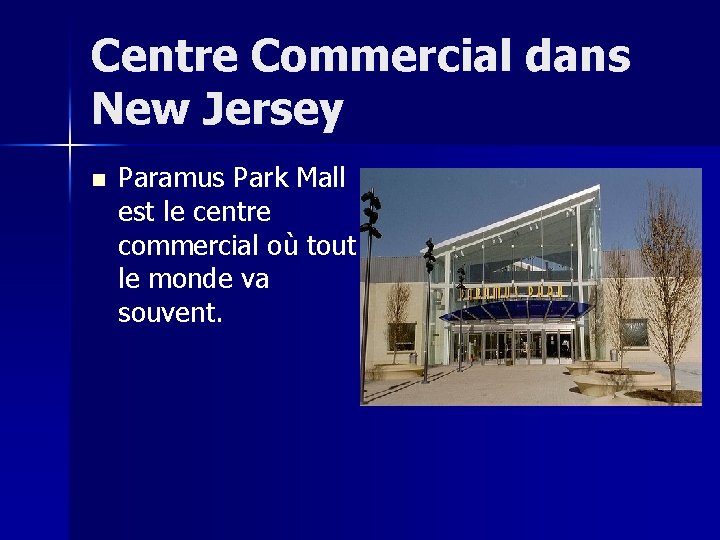 Centre Commercial dans New Jersey n Paramus Park Mall est le centre commercial où