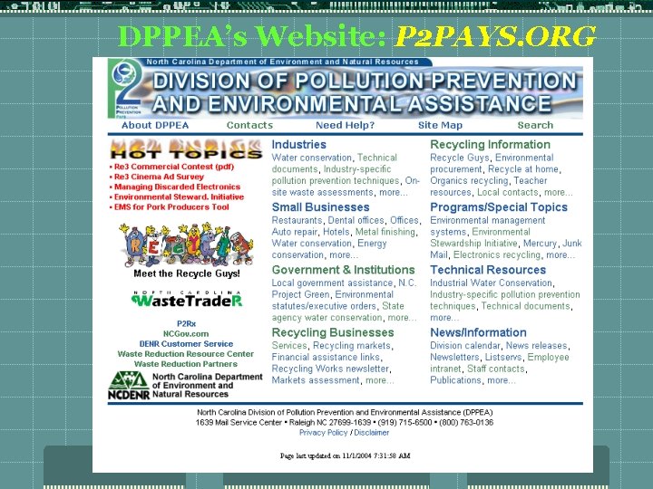 DPPEA’s Website: P 2 PAYS. ORG 