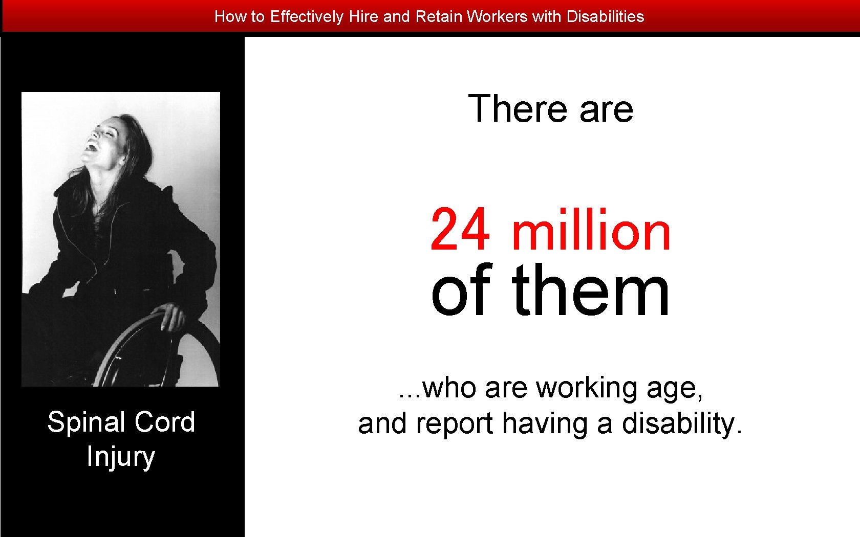 How to Effectively Hire and Retain Workers with Disabilities There are 24 million of