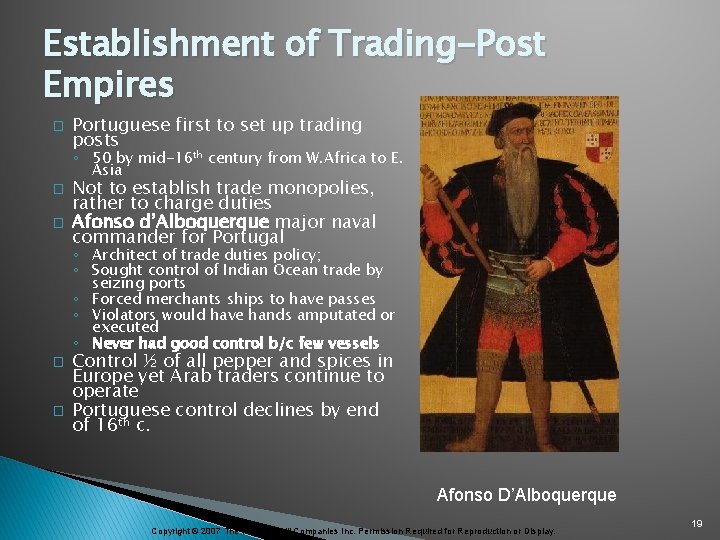 Establishment of Trading-Post Empires � Portuguese first to set up trading posts ◦ 50