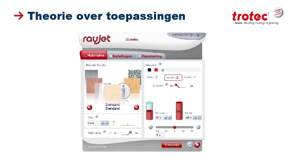 Theorie over toepassingen ww. troteclaser. com 