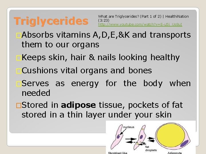 Triglycerides What are Triglycerides? (Part 1 of 2) | Healthi. Nation (3: 23) http: