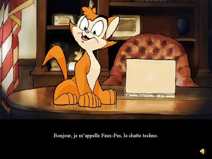 Bonjour, je m’appelle Faux-Pas, la chatte techno. 