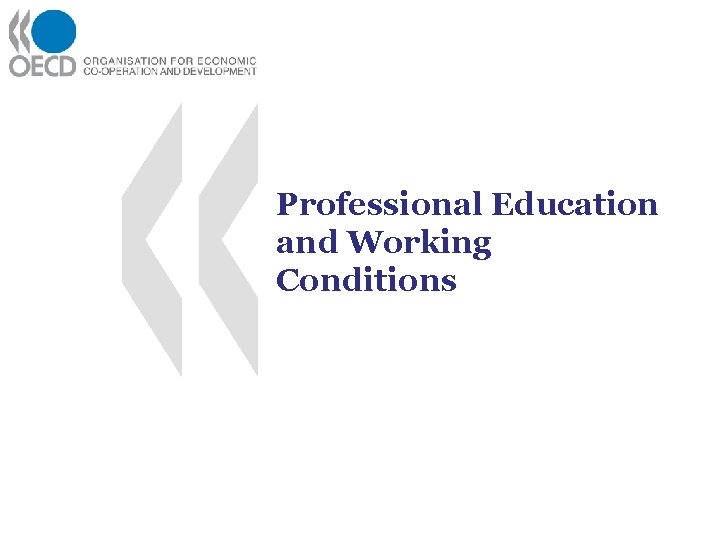 Professional Education and Working Conditions 