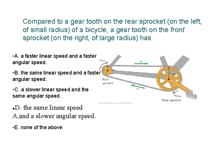 Compared to a gear tooth on the rear sprocket (on the left, of small