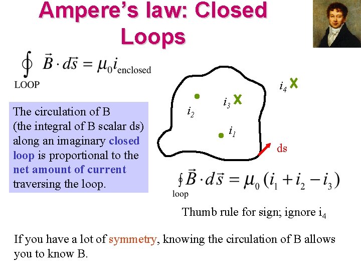 Ampere’s law: Closed Loops i 4 The circulation of B (the integral of B