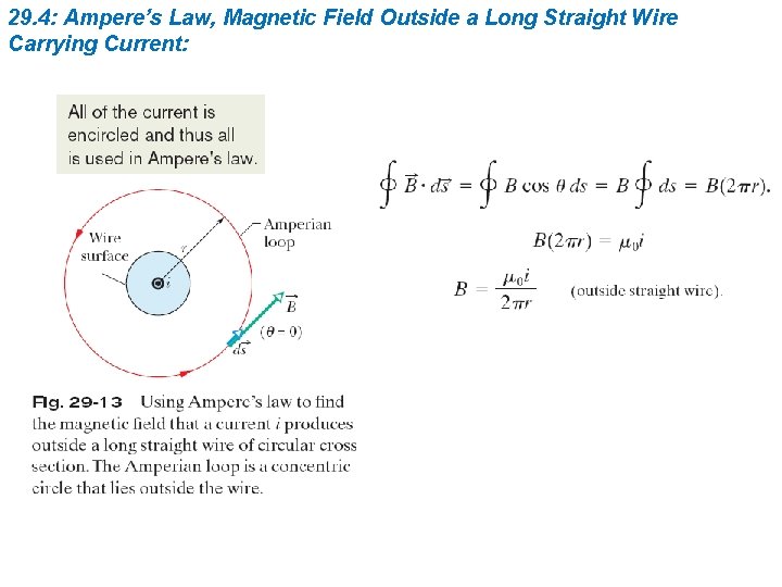29. 4: Ampere’s Law, Magnetic Field Outside a Long Straight Wire Carrying Current: 