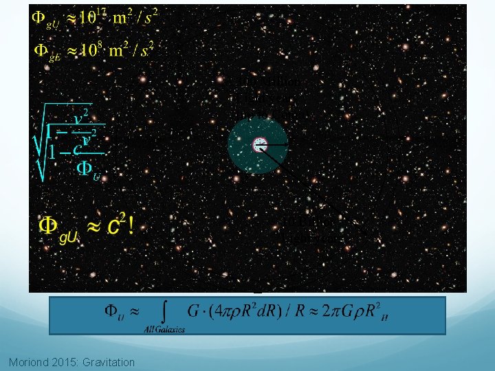 300 Million Light years (up to Coma) 10 Billion Light years Moriond 2015: Gravitation