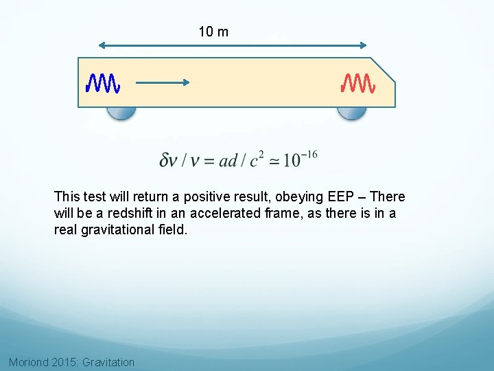 10 m This test will return a positive result, obeying EEP – There will