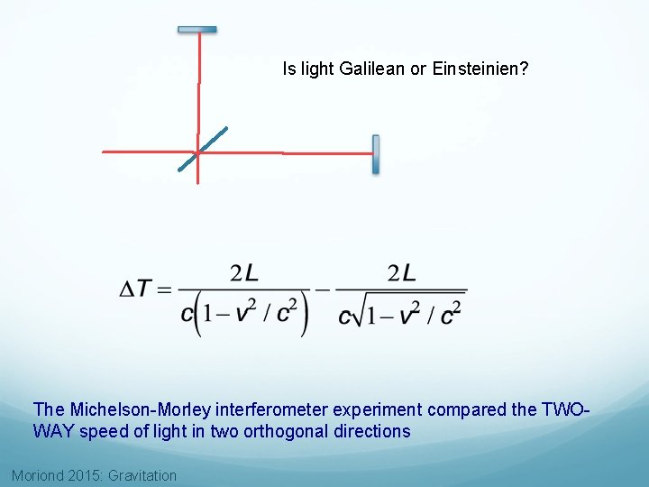 Is light Galilean or Einsteinien? The Michelson-Morley interferometer experiment compared the TWOWAY speed of