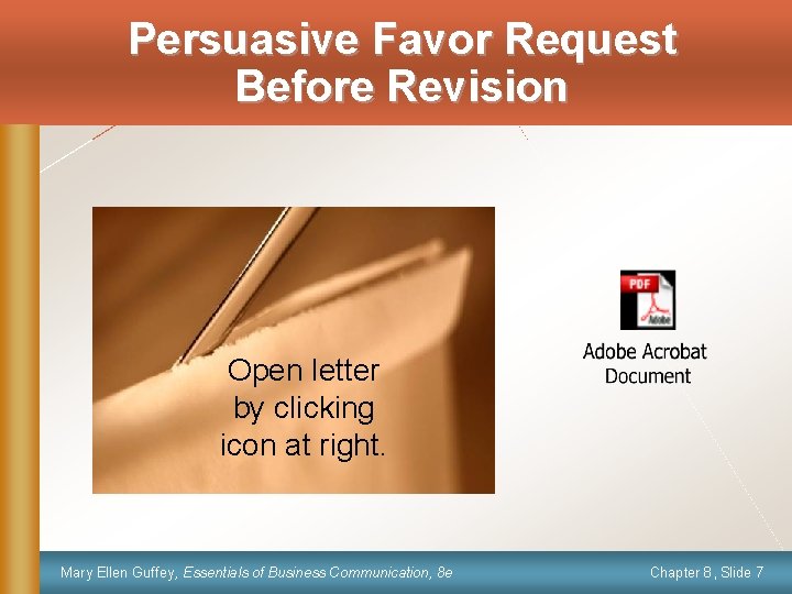 Persuasive Favor Request Before Revision Open letter by clicking icon at right. Mary Ellen