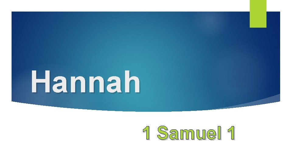 Hannah 1 Samuel 1 