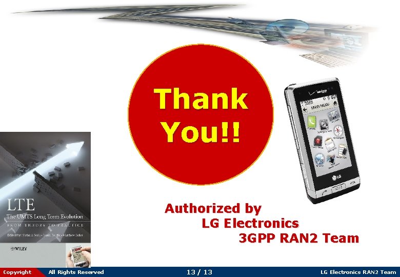Thank You!! Authorized by LG Electronics 3 GPP RAN 2 Team Copyright All Rights