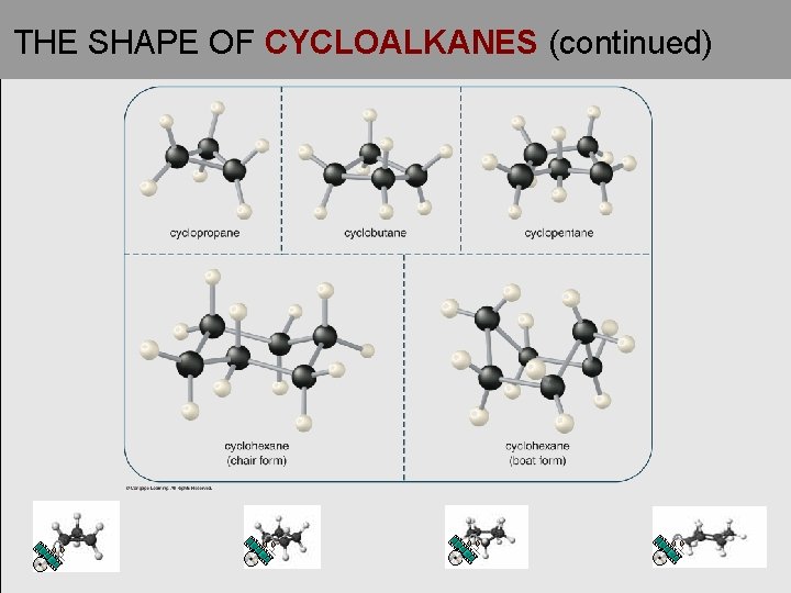 THE SHAPE OF CYCLOALKANES (continued) 