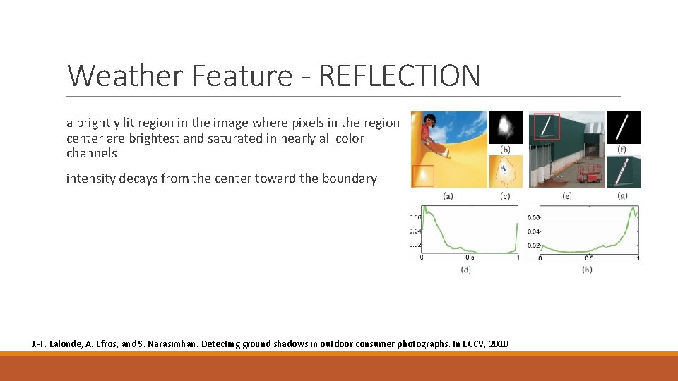 Weather Feature - REFLECTION a brightly lit region in the image where pixels in