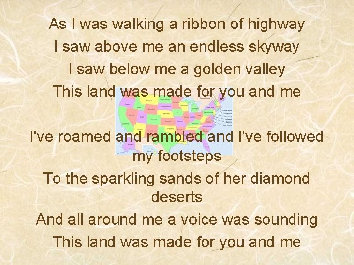 As I was walking a ribbon of highway I saw above me an endless