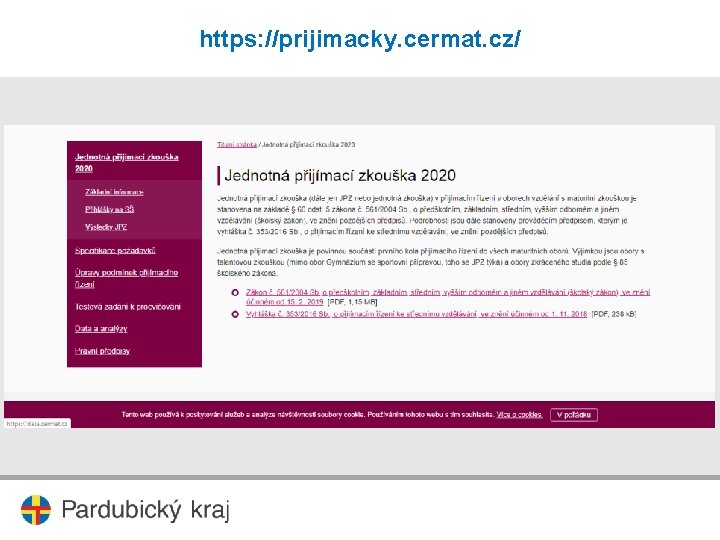 https: //prijimacky. cermat. cz/ 