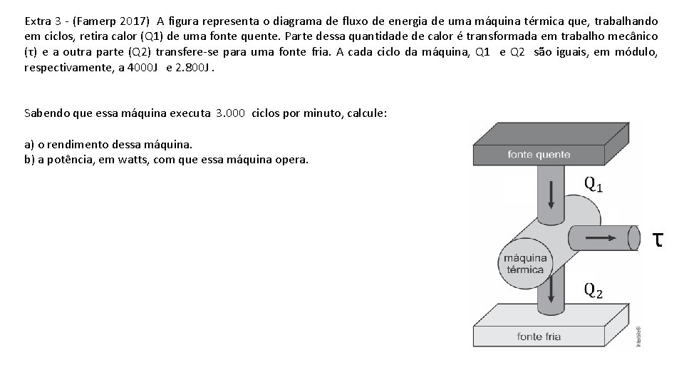 Extra 3 - (Famerp 2017) A figura representa o diagrama de fluxo de energia